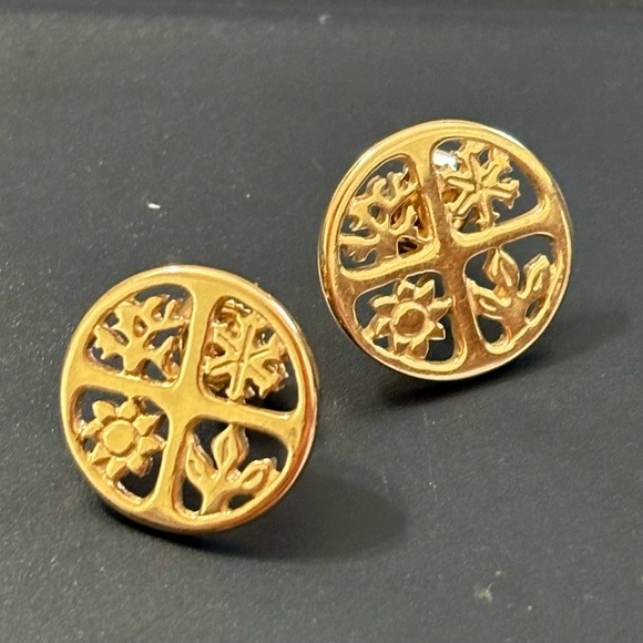 JAMES AVERY - SOLID 14K GOLD FOUR SEASONS STUD EARRINGS - LIKE NEW CONDITION - Picture 5 of 11
